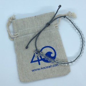 4Ocean Sea Lion Gray Beaded Bracelet--Anti-Plastic Reminder!